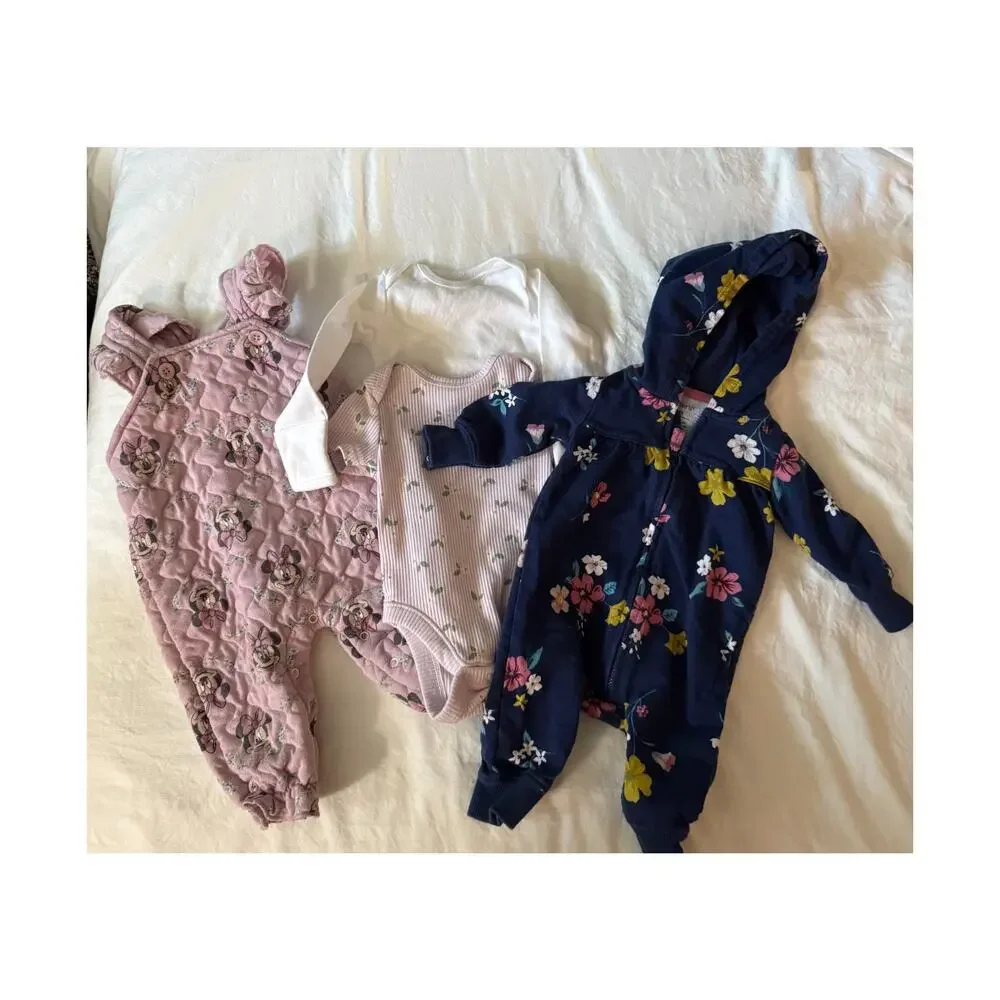 Infant Girl Clothing Lot 0-3 Months Baby Girl Clothes Outfit Bundle EUC 4 PIECE